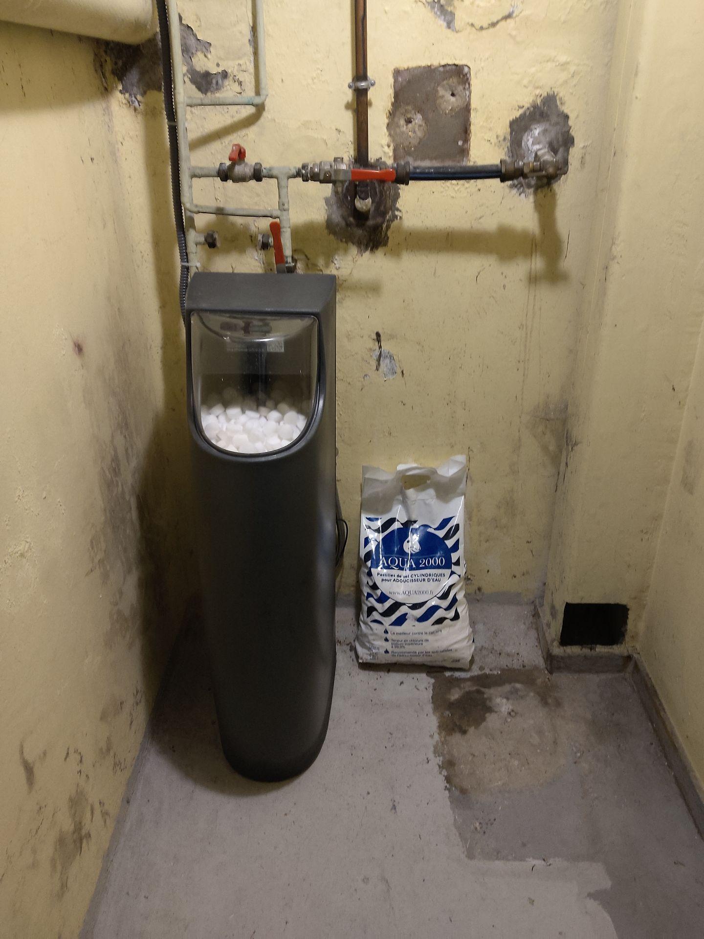 Installation 100 BL + sac de sel