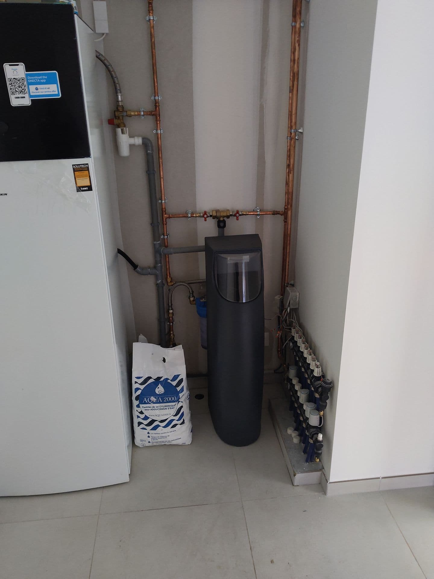 Installation Adoucisseur 100 BL + sel