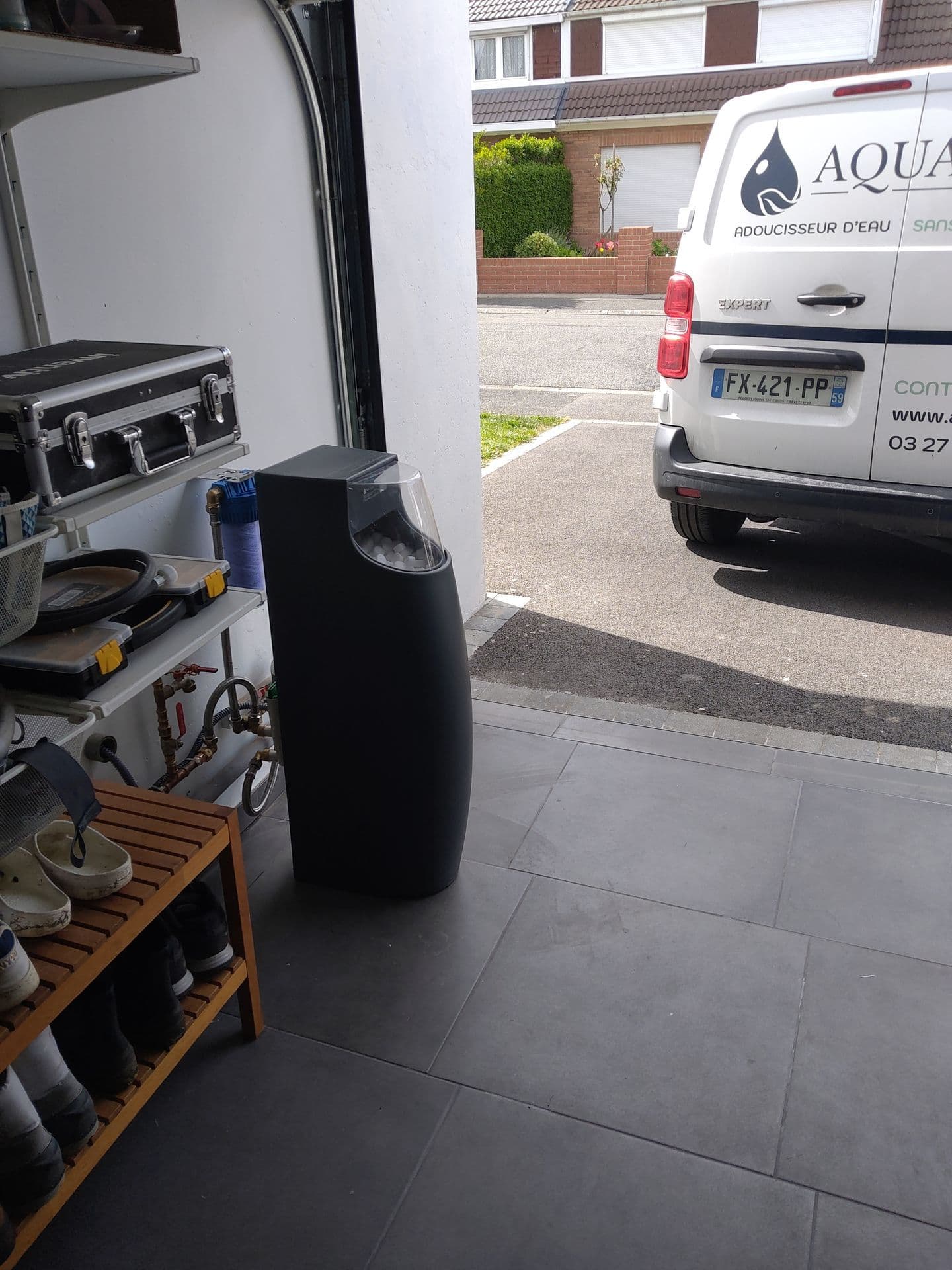 Installation adoucisseur 100BL + garage