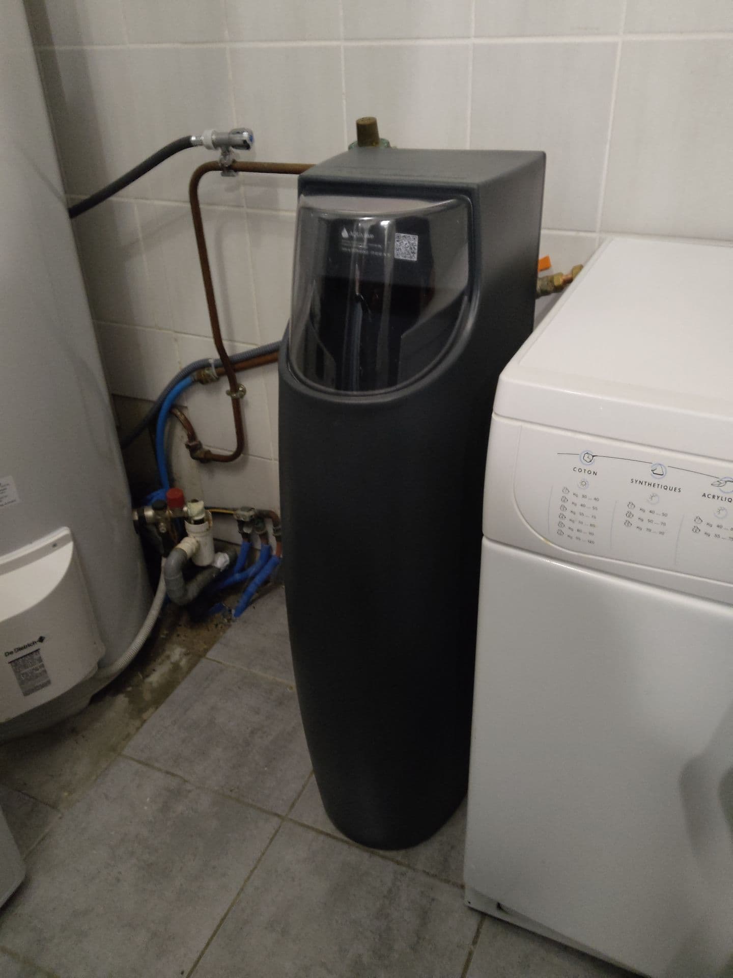 Installation adoucisseur 100BL + machine à laver