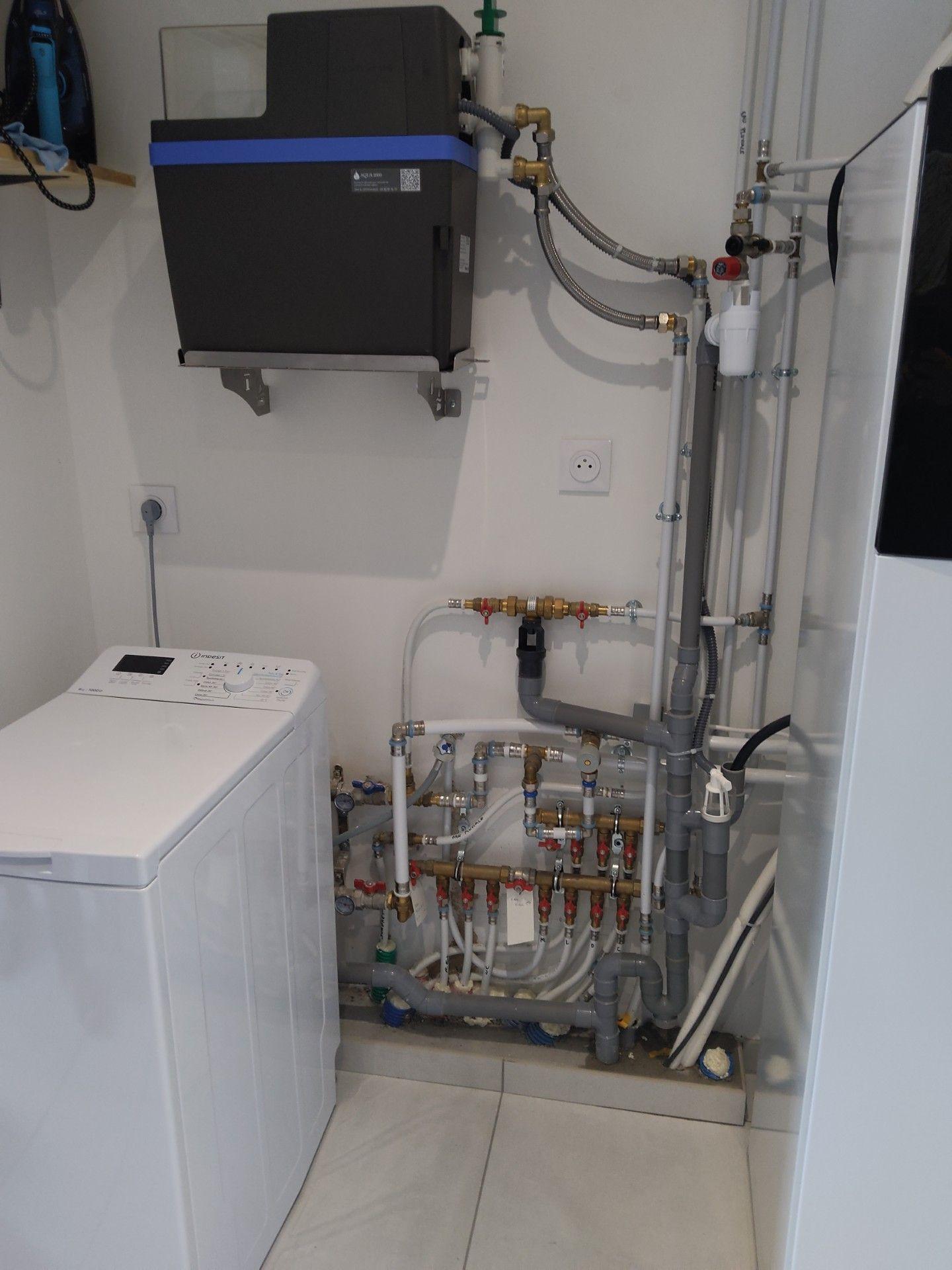 Installation adoucisseur 100 M en hauteur