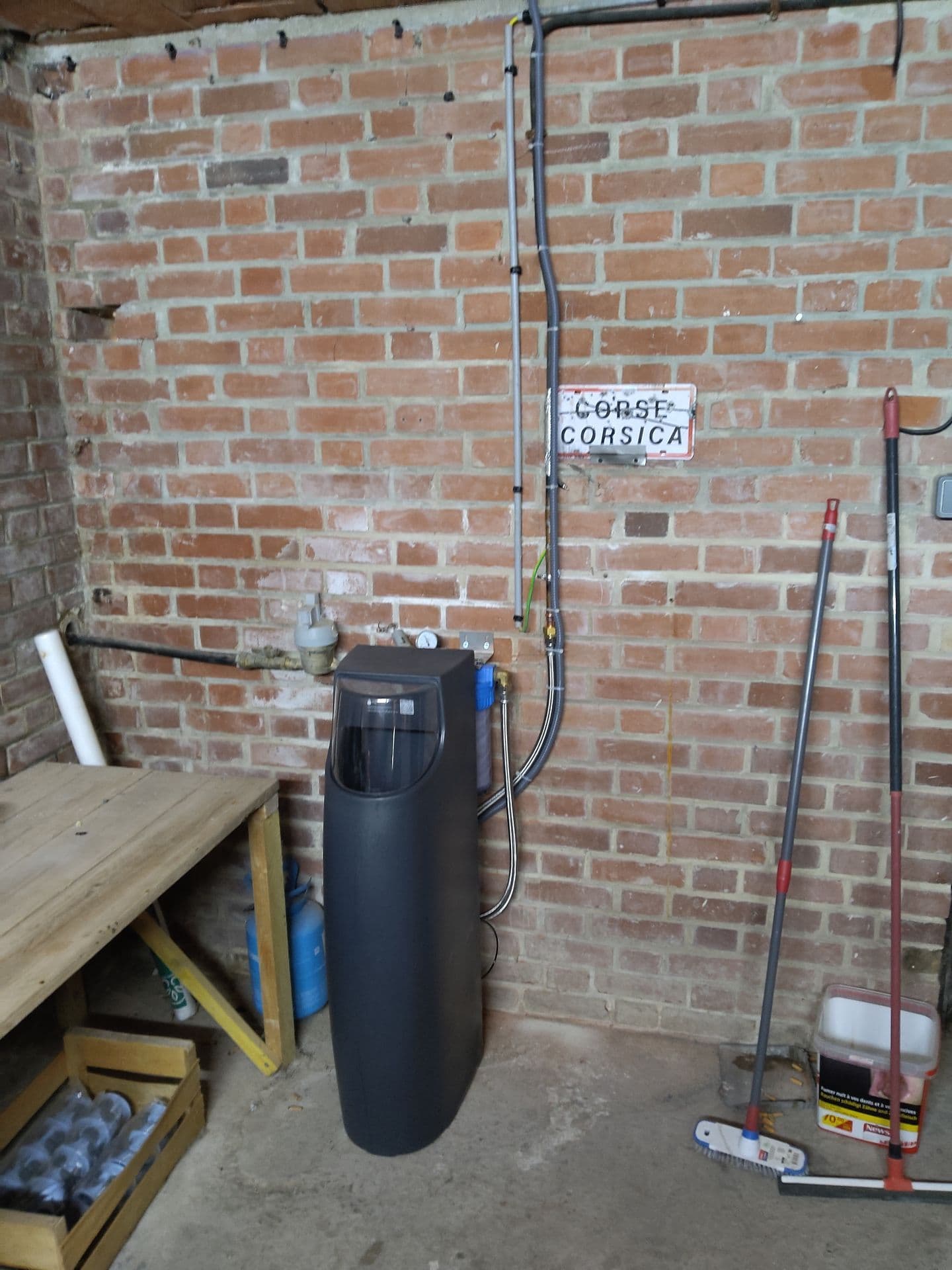 Installation adoucisseur + cave